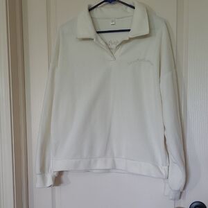 COUPLE Women's Collared Pullover Fleece